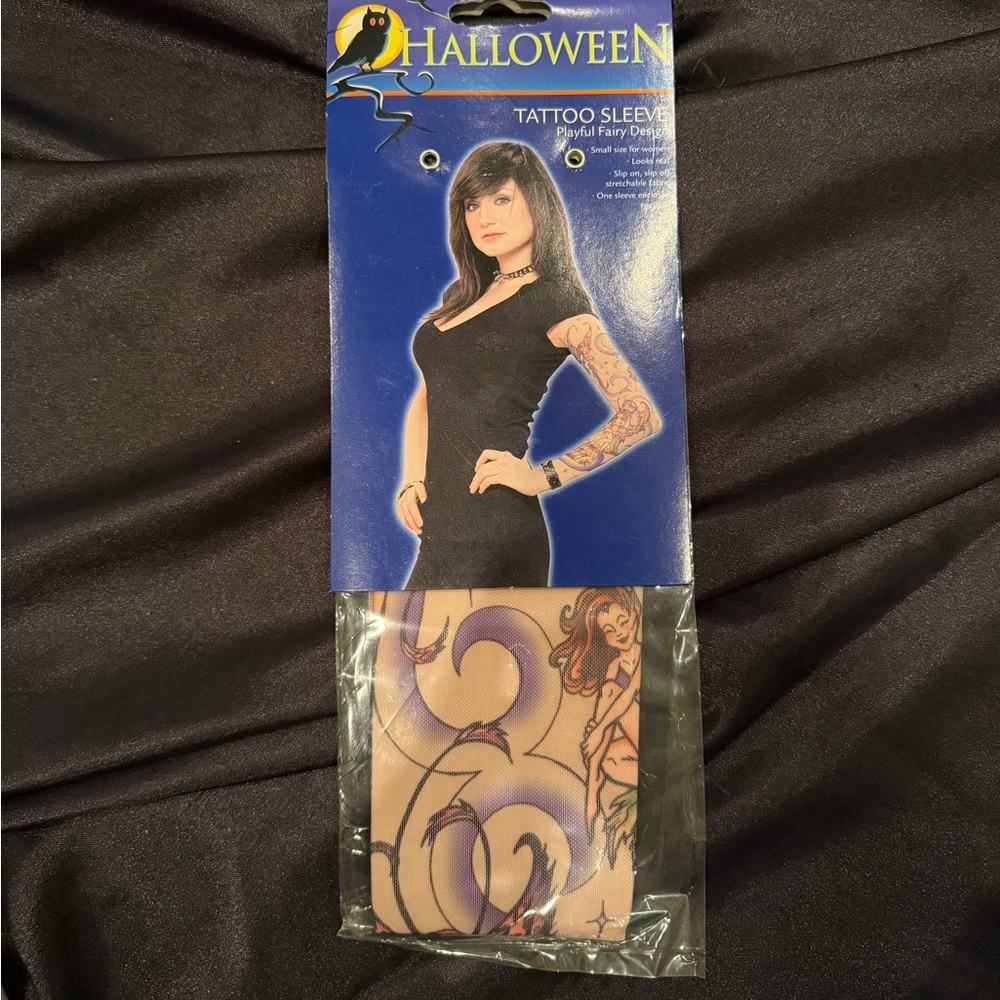 Halloween Tattoo Sleeve - Purple Swirl Design